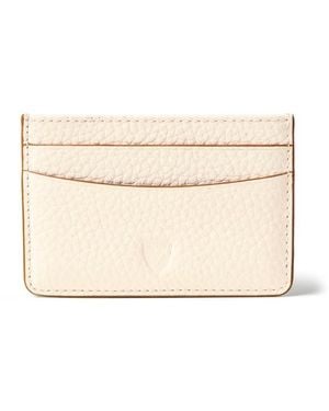 Aspinal of London Leather Embossed Slim Credit Card Holder - Natural