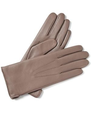 Aspinal of London Cashmere Lined Leather Gloves - Brown