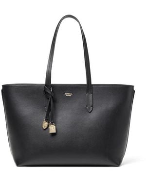 Aspinal of London Zipped East West Tote With Charm - Black