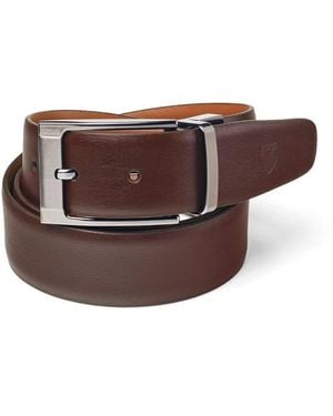 Aspinal of London Men's Reversible Belt - Brown