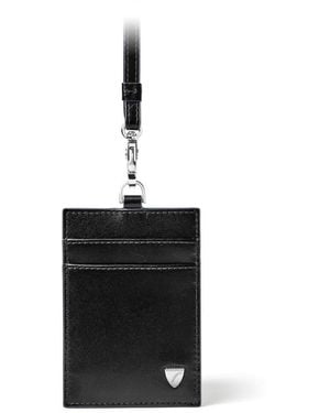 Aspinal of London Lanyard Id & Card Holder - Black
