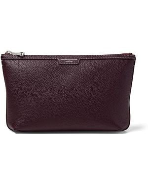 Aspinal of London Hudson Large Pouch - Purple