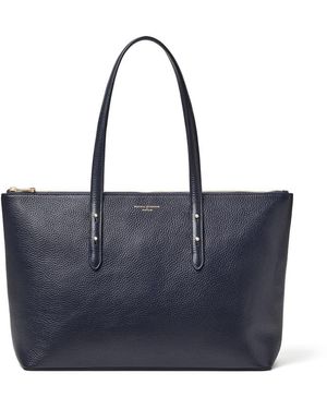 Aspinal of London Zipped Regent Tote - Blue