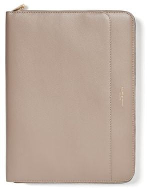 Aspinal of London A4 Compact Organiser Padfolio - Brown