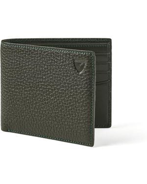 Aspinal of London 8 Card Billfold Wallet - Green