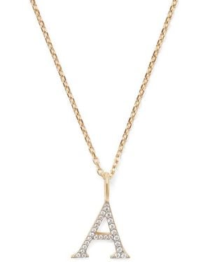 Aspinal of London Diamond Initial Necklace - Metallic