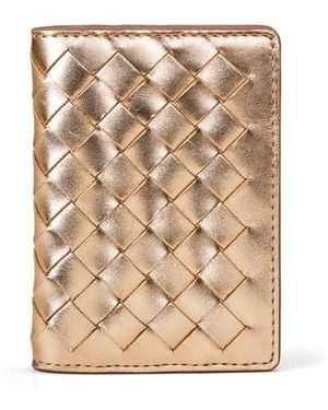 Aspinal of London Double Fold Credit Card Holder - Natural