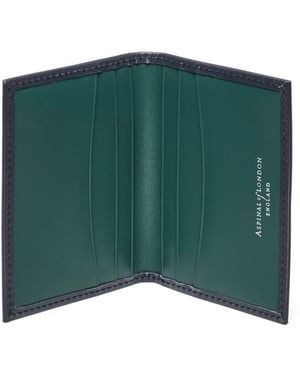 Aspinal of London Double Fold Credit Card Holder - Green