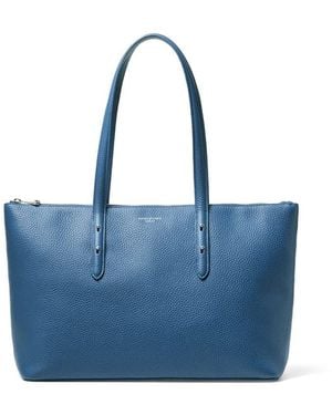 Aspinal of London Zipped Regent Tote - Blue