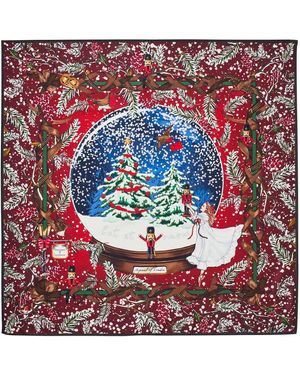 Aspinal of London Nutcracker Silk Scarf - Red