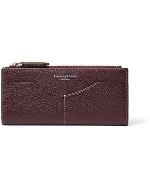 Aspinal of London Large Hudson Wallet - Purple