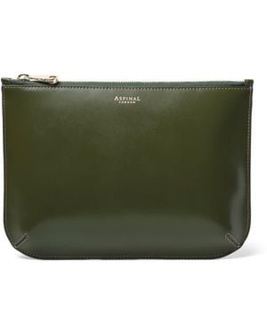 Aspinal of London Large Ella Pouch - Green