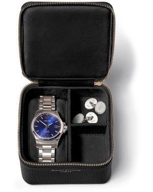 Aspinal of London Travel Watch & Ring Box - Black