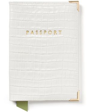 Aspinal of London Passport Cover - White
