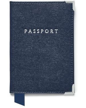 Aspinal of London Passport Cover - Blue