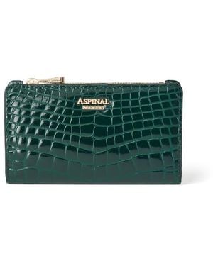 Aspinal of London Mayfair Coin & Card Wallet - Green