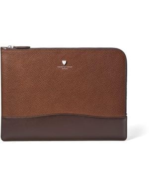 Aspinal of London City Leather Folio Case - Brown
