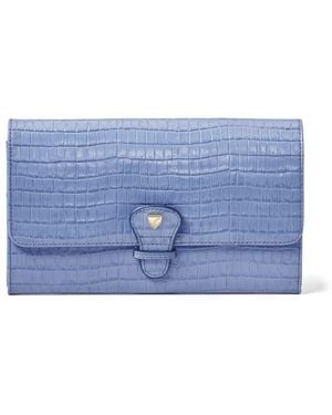 Aspinal of London Travel Wallet - Blue