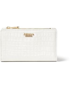 Aspinal of London Mayfair Coin & Card Leather Wallet - White