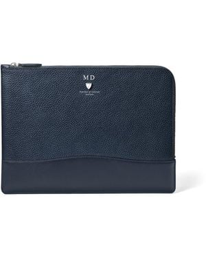 Aspinal of London City Leather Folio Case - Blue