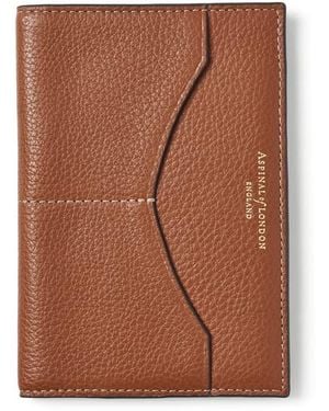 Aspinal of London Hudson Passport Cover - Brown