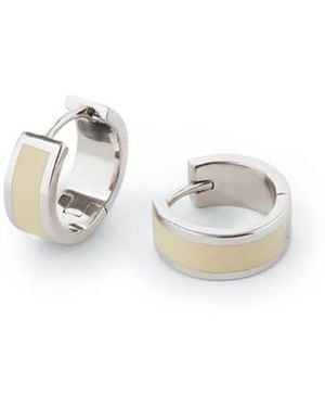 Aspinal of London Enamel Huggie Earrings - Metallic