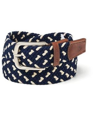 Aspinal of London Stretch Woven Belt - Blue