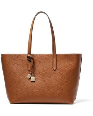 Aspinal of London Zipped East West Tote With Charm - Brown