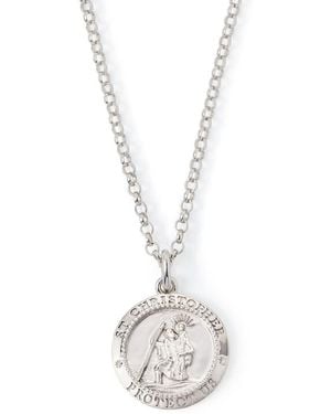 Aspinal of London St Christopher Charm Necklace - Metallic