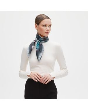Aspinal of London Robin Silk Scarf - White