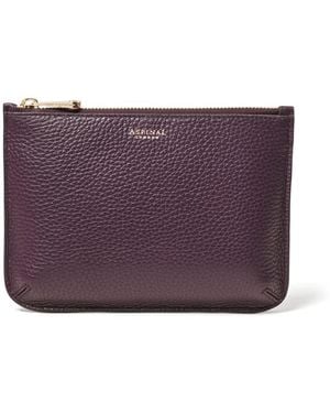 Aspinal of London Medium Ella Pouch - Purple