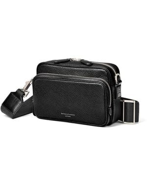 Aspinal of London Reporter East West Messenger Bag - Black