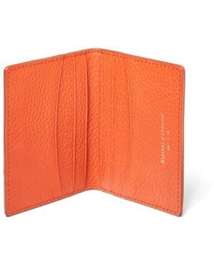 Aspinal of London Double Fold Credit Card Holder - Orange