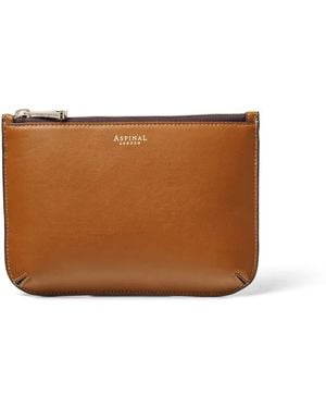 Aspinal of London Medium Ella Pouch - Brown