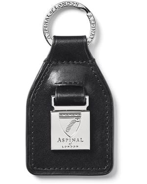 Aspinal of London Shield & Plaque Keyring - Black