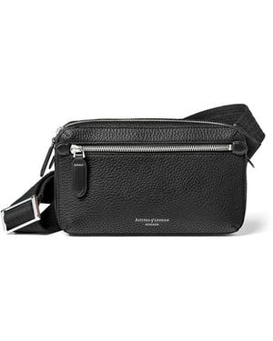 Aspinal of London Reporter Compact Crossbody Bag - Black