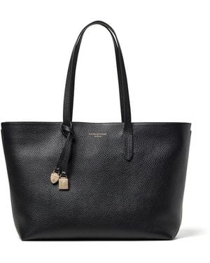 Aspinal of London Zipped East West Tote With Charm - Black