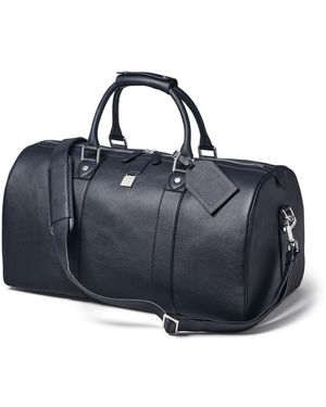 Aspinal of London Boston Duffle Travel Bag - Blue
