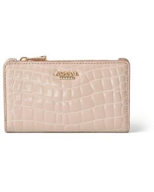 Aspinal of London Mayfair Coin & Card Leather Wallet - Pink