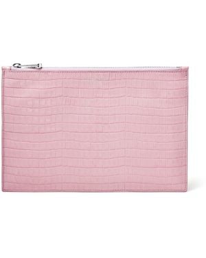 Aspinal of London Large Essential Flat Pouch - Pink