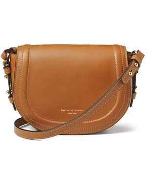 Aspinal of London Small Stella Satchel Crossbody - Brown