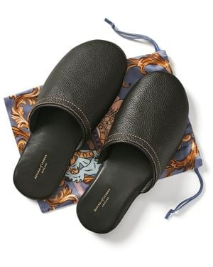 Aspinal of London Hudson Travel Slippers - Black