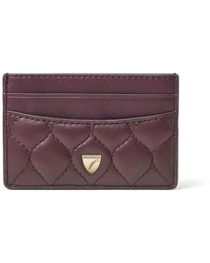 Aspinal of London Slim Credit Card Holder - Purple