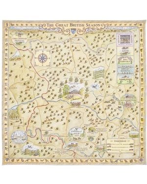 Aspinal of London The Great British Season Silk Scarf - Metallic