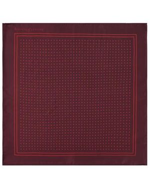 Aspinal of London Pure Silk Pocket Square - Purple