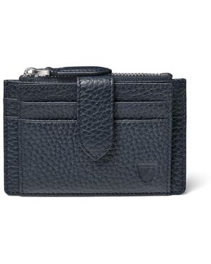 Aspinal of London Zipped Rfid Card Holder - Blue