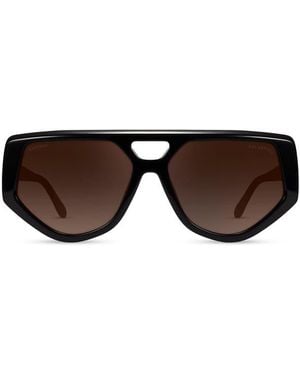 Aspinal of London Cabo Aviator Sunglasses - Brown