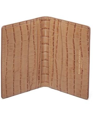 Aspinal of London Double Fold Credit Card Holder - Orange