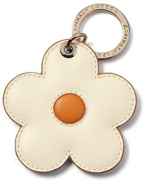 Aspinal of London Daisy Keyring - Natural