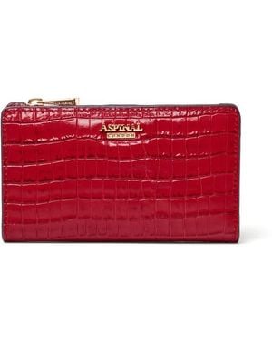 Aspinal of London Mayfair Coin & Card Wallet - Red